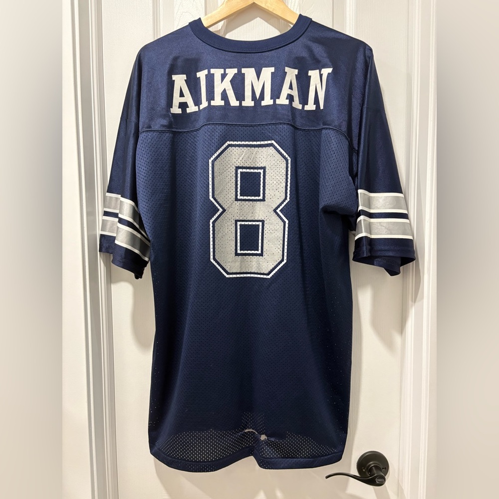 Vintage Dallas Cowboys Troy Aikman Logo Athletic Football Jersey Made Usa XL
